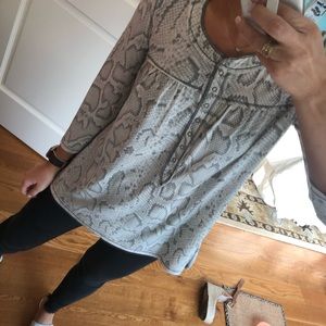 Snakeskin print blouse